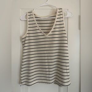 Madewell Navy & Cream Striped Tank Top